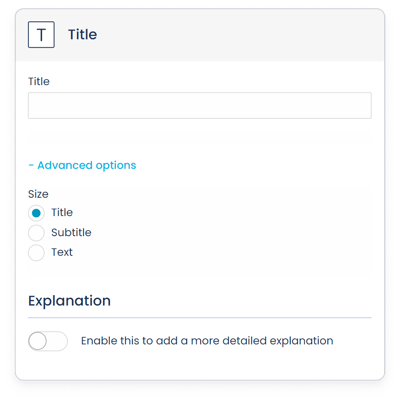 title field