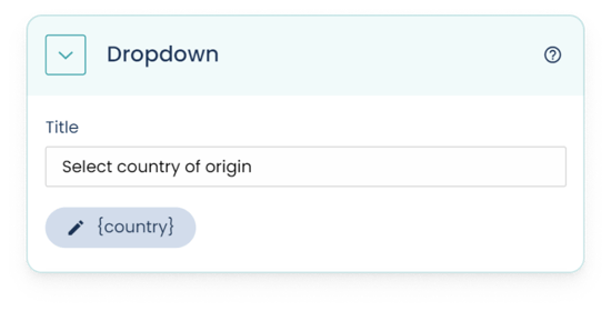 dropdown