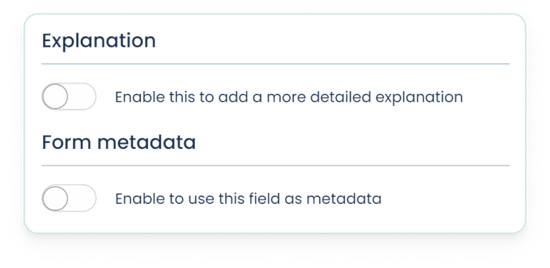 explanation and metadata