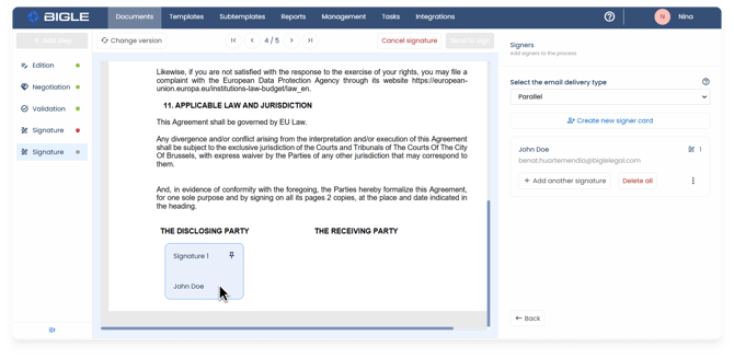 Firma electrónica 5 - Situar la caja de la firma en el docuimento ENG