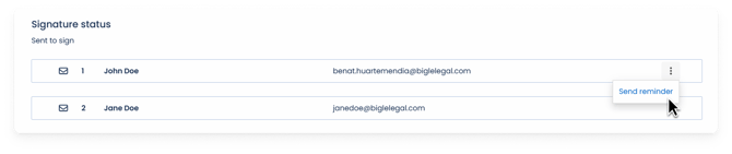 Firma electrónica 8 - Enviar recordatorio ENG