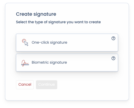 Signature type