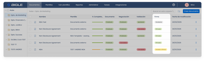 Firma electrónica 15 - Visualización estado firmas ESP