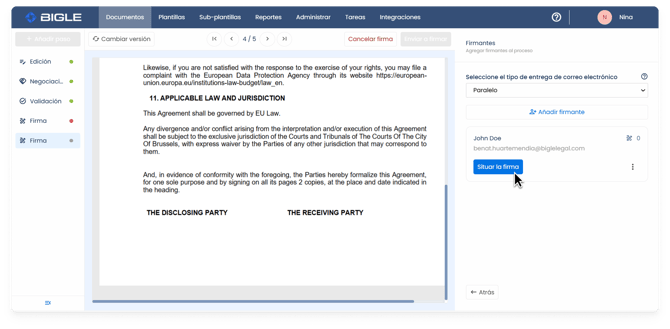 Firma electrónica 4 - Situar la firma en el docuimento ESP