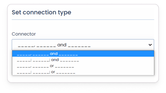 set connection type multiple choice