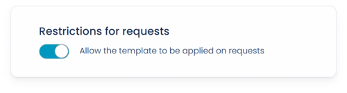 Restrictions for requests