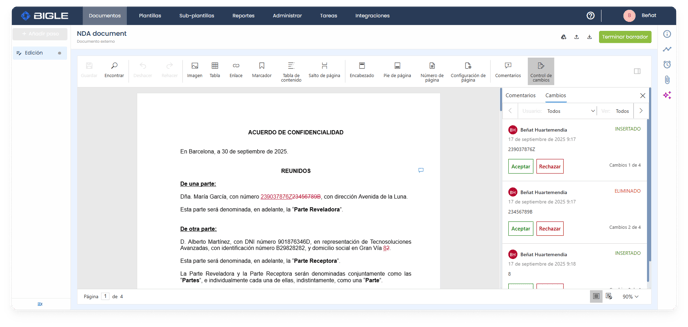 Captura Compatibilidad con Google Docs 4 - cambios y comentarios ENG