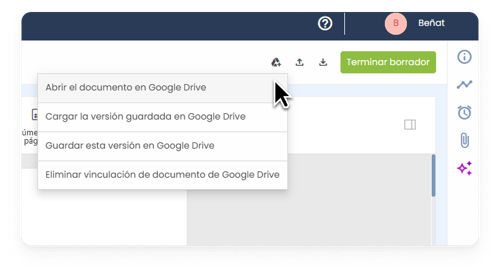 Captura Compatibilidad con Google Docs 6 - Opciones de botones ESP