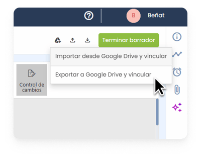 Captura Compatibilidad con Google Docs 7 - Selección exportar a Drive ESP
